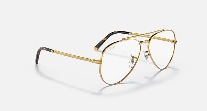 NEW AVIATOR OPTICS ポラライズド（偏光） メガネ ゴールド と クリア