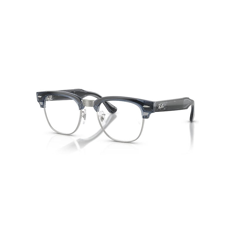 Ray-Ban Meta Audio Clubmaster Optics Transparent Sky Blue Frame Demo Lens Lenses Ai Glasses, RW7004V - Image 1