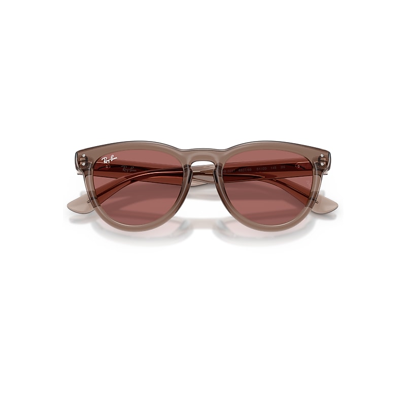 Ray-Ban Rb2237 Sunglasses Transparent Light Brown Frame Violet Lenses 51-20