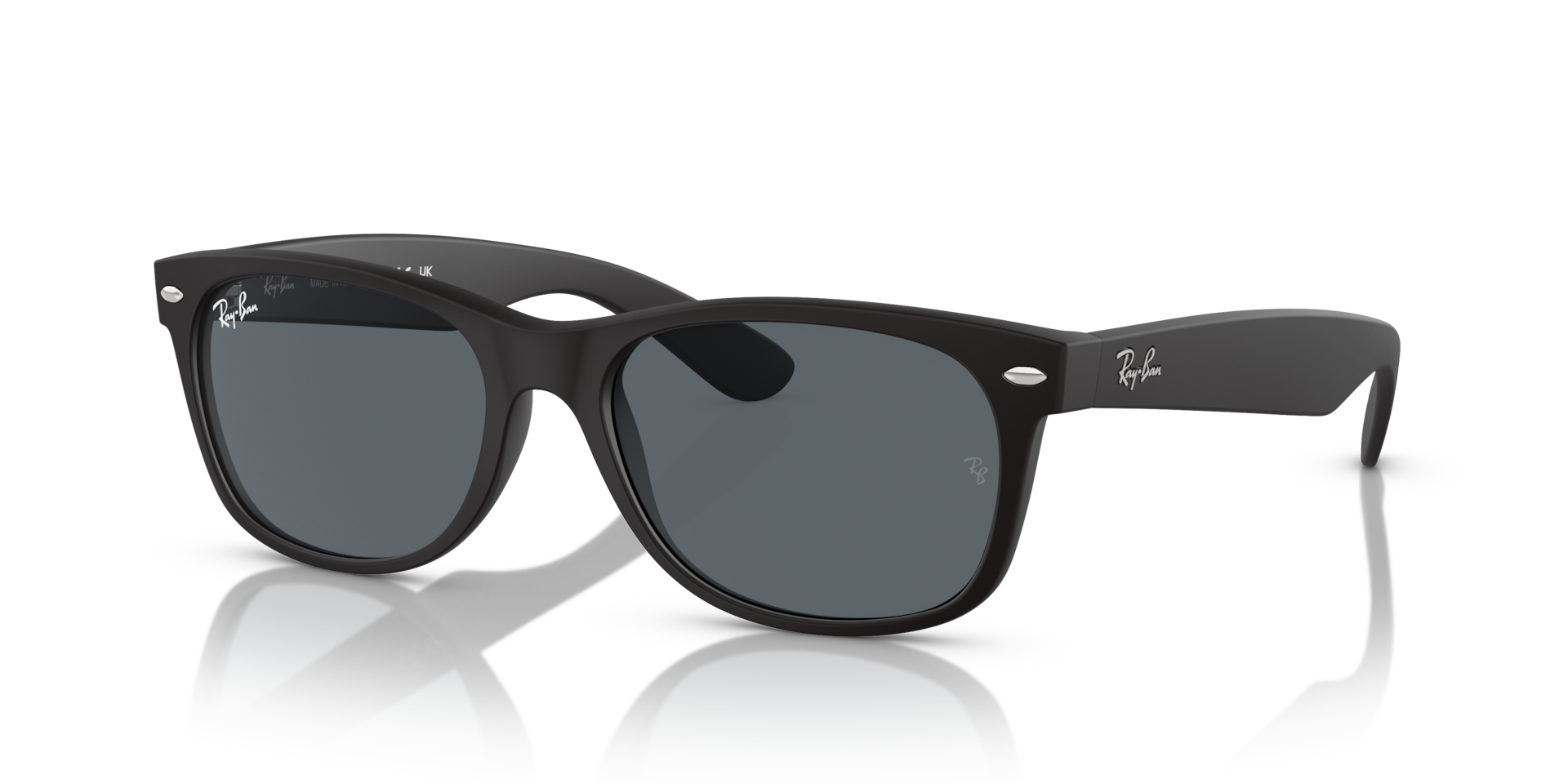 NEW WAYFARER CLASSIC Sunglasses in Rubber Black and Blue - RB2132