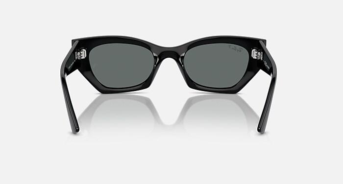 ZENA BIO-BASED Polarized Sunglasses in Black and Dark Grey  display picture 2