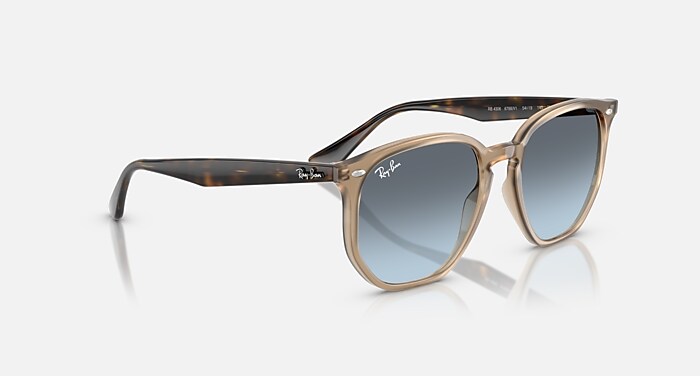 RB4306 Sunglasses in Turtledove and Blue Gradient Grey (54-19