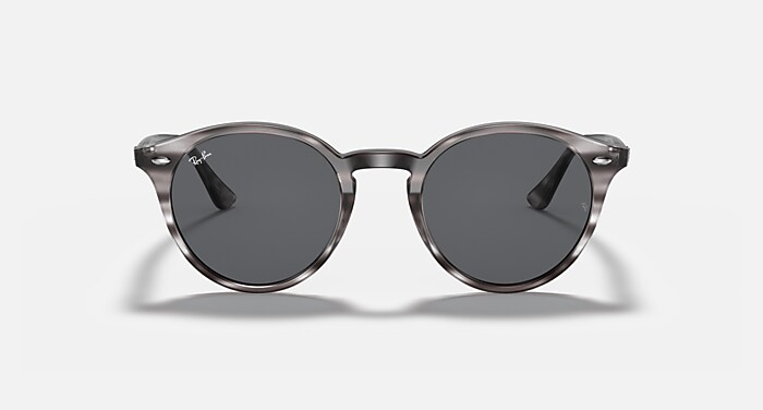 RB2180 Sunglasses in Striped Grey Havana and Grey Classic - RB2180