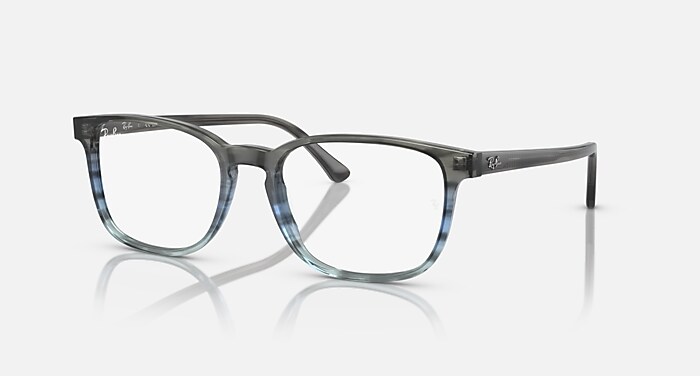 RB5418 OPTICS Eyeglasses with Striped Grey & Blue and Clear (54-19
