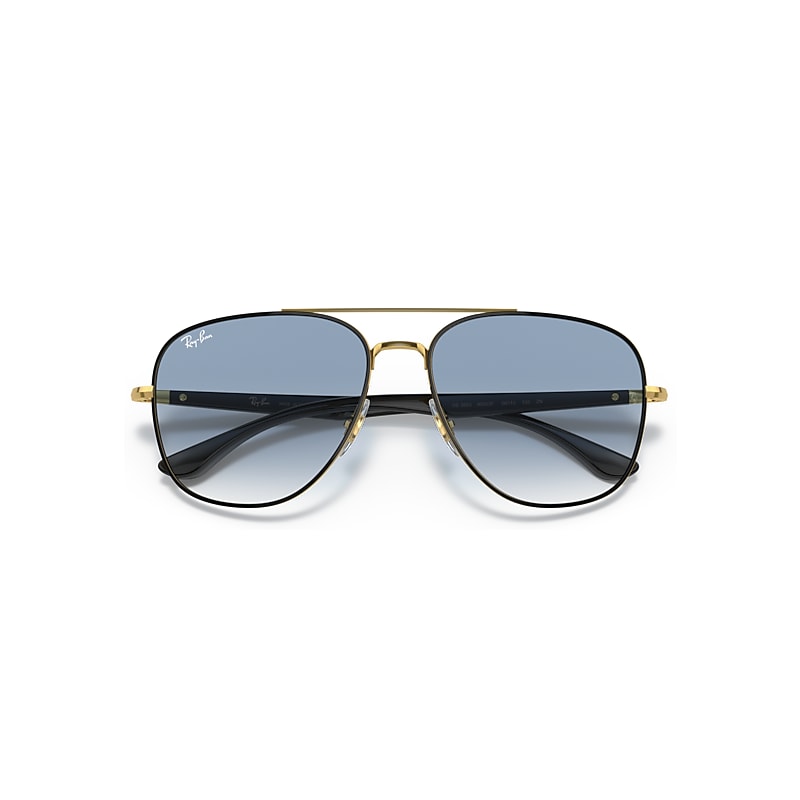 RB3683 Sunglasses in Black On Gold and Blue (56-15) - RB3683 | Ray