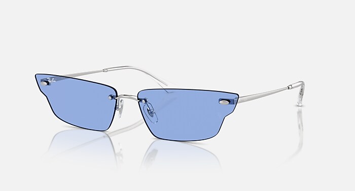 ANH BIO-BASED LIMITED サングラス シルバー と ブルー (63-15