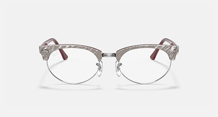 CLUBMASTER OVAL OPTICS Eyeglasses with Light Grey and Clear (52-19