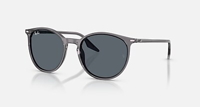RB2204 Polarized Sunglasses in Black On Transparent and Green