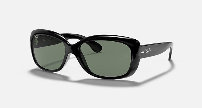 Ray-Ban JACKIE OHH(JPフィット)RB4101F JACKIE OHH Sunglasses in Black and Green Classic (58-16) - RB4101F