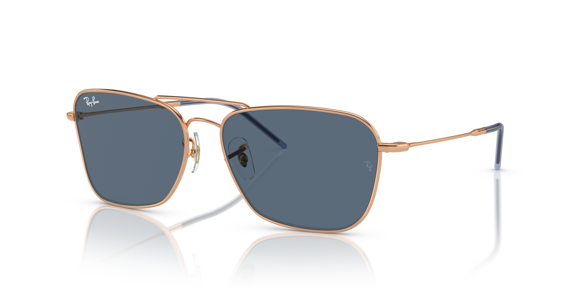 CARAVAN REVERSE Sunglasses in Rose Gold and Blue - RBR0102S | Ray