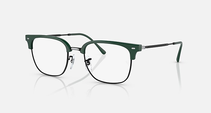 NEW CLUBMASTER OPTICS Eyeglasses with Green On Black and Clear (51