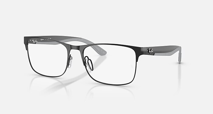 RB7550 OPTICS メガネ ブラック と クリア (57-18) - RB7550