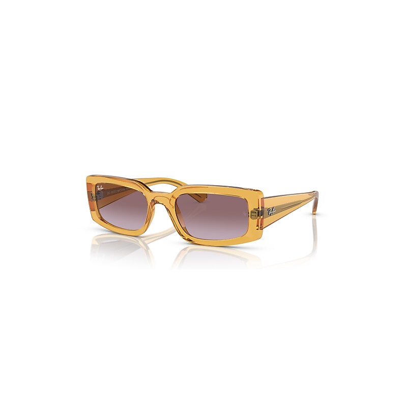 Ray-Ban Sunglasses  Kiliane Bio-Based - Transparent Yellow Frame Violet Lenses 54-21, RB4395