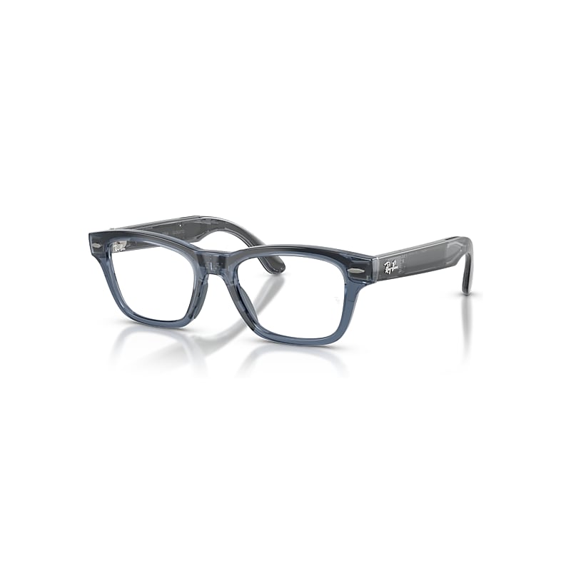 Ray-Ban Meta Audio Burbank Optics Transparent Blue Frame Demo Lens Lenses Ai Glasses, RW7005V - Image 1