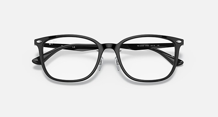 RB5403 OPTICS メガネ ブラック と クリア (52-18) - RB5403D