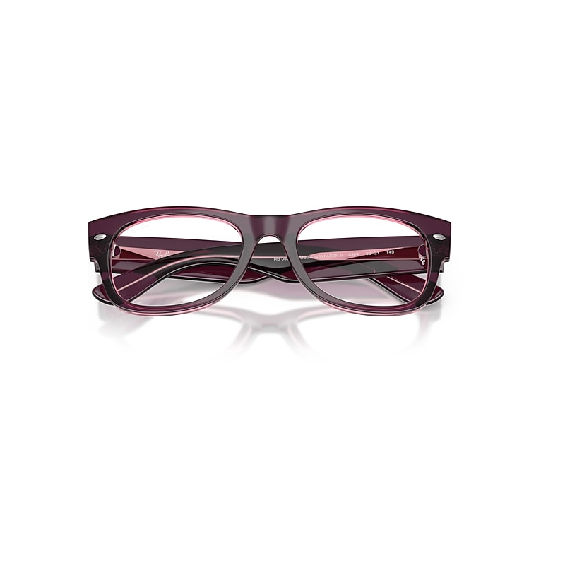 Ray-Ban Mega Wayfarer II Optics Optical Violet & Pink Frame Clear Lenses Polarized 52-21