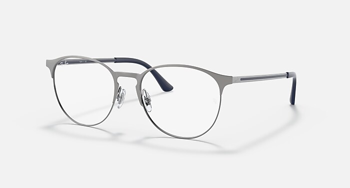 RB6375 OPTICS Polarized Eyeglasses with Gunmetal and Clear (51-18