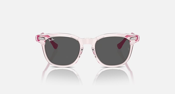 RB9098S KIDS Sunglasses in Transparent Pink and Dark Grey (45-18