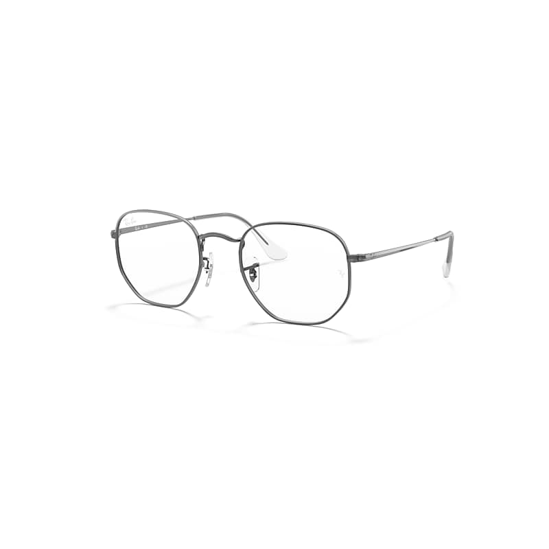 Ray-Ban Eyeglasses  Hexagonal Optics - Gunmetal Frame Clear Lenses 54-21, RB6448
