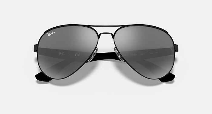 RB3523 Sunglasses in Black and Grey Mirror Silver (59-17) - RB3523