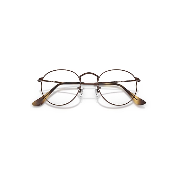ROUND OPTICS LIMITED Eyeglasses with Brown and Clear (50-21