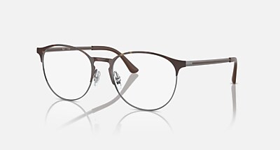 RB6375 OPTICS Polarized Eyeglasses with Black On Gold and Clear