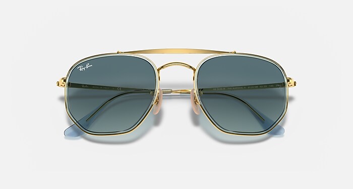 MARSHAL II Sunglasses in Arista Gold and Blue Gradient - RB3648M