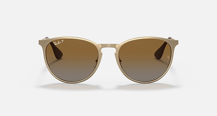 ERIKA METAL Sunglasses in Gold and Brown Polarized - RB3539 | Ray