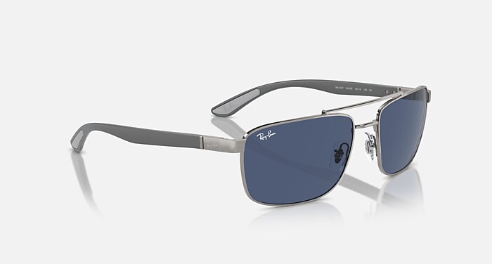 RB3737 Sunglasses in Gunmetal and Dark Blue (60-18) - RB3737 | Ray