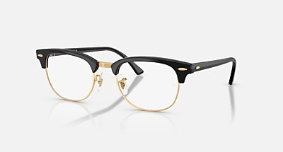 小物 Ray-Ban Clubmaster RB5154-2000 CLUBMASTER OPTICS Eyeglasses with Black On Silver and Clear (51-21