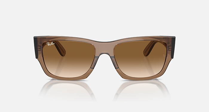 CARLOS サングラス 透明ライトブラウン と Clear & Brown (56-18