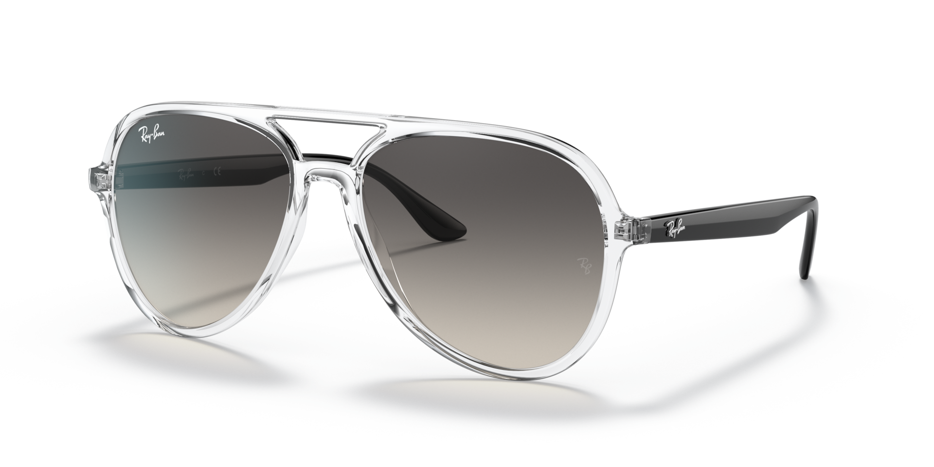 RB4376 Sunglasses in Transparent and Grey Gradient (57-16