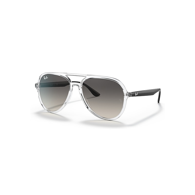 Ray-Ban Unisex Clear Aviator Polished Transparent Grey Gradient Rb4376 In - Image 9