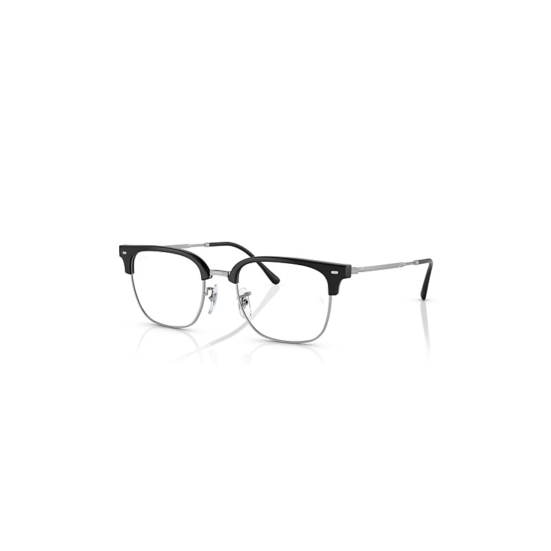 Ray-Ban Eyeglasses  New Clubmaster Optics - Silver Frame Clear Lenses Polarized 51-20, RB7216