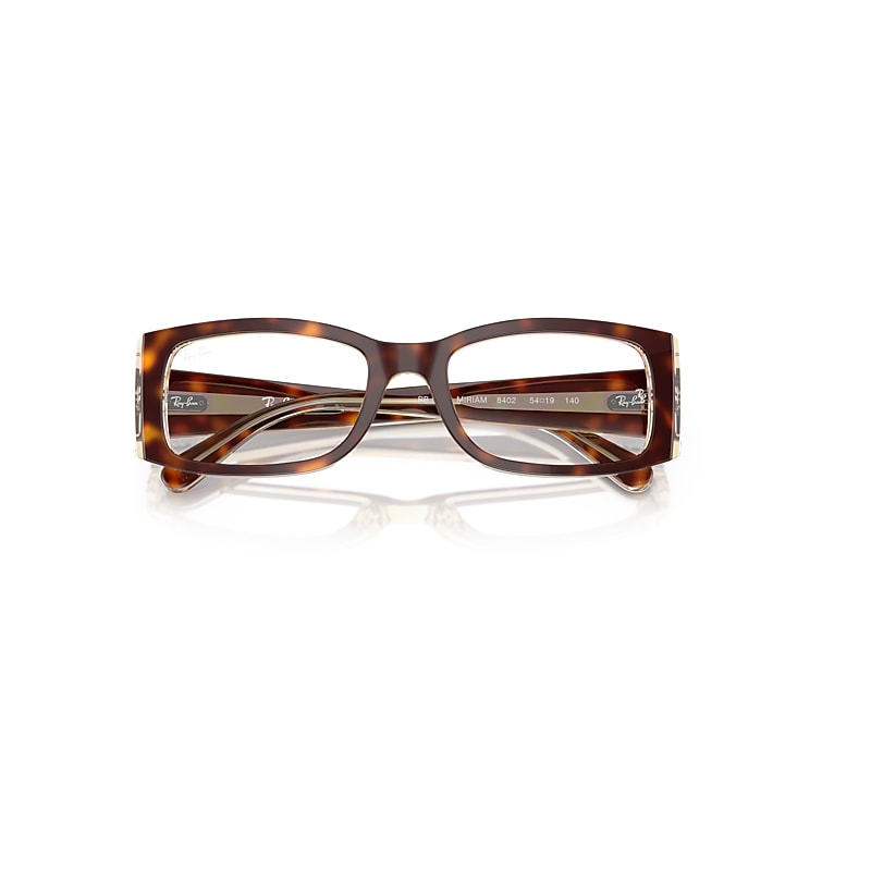 Ray-Ban Miriam Optics Eyeglasses Light Havana On Multicolor Frame Clear Lenses Polarized 52-19