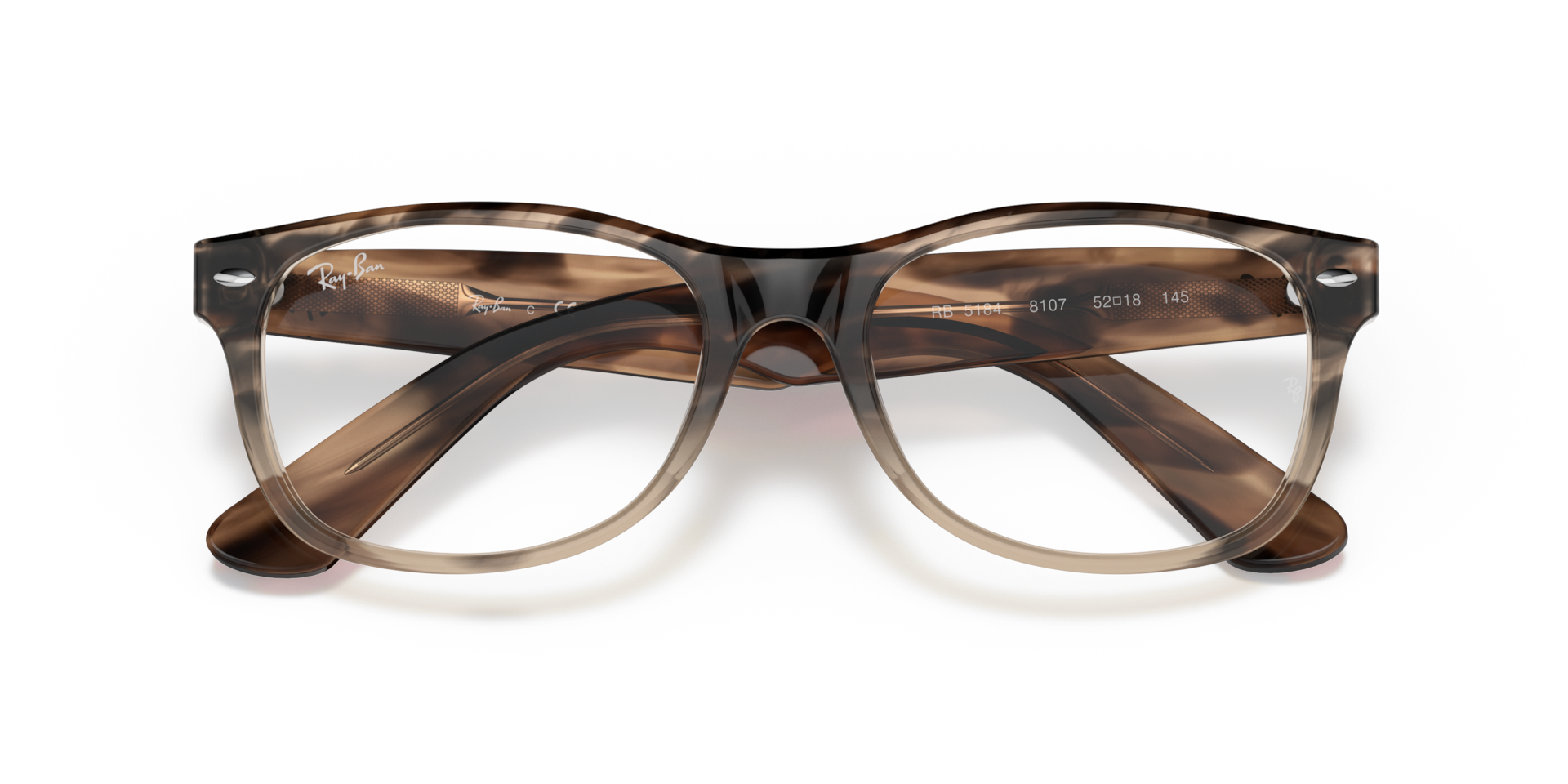 Ray-Ban New Wayfarer Optics Eyeglasses Havana Frame Clear Lenses 52-18 140$