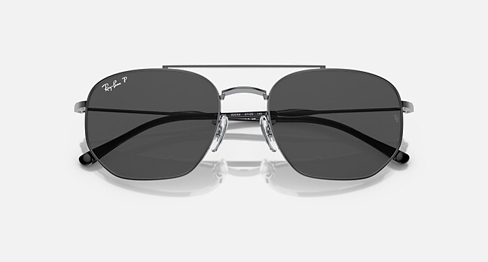 ray.m RB3707 POLARIZED+ LENSES Sunglasses in Gunmetal and Grey