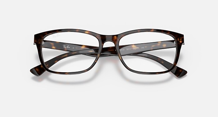 RB5315 OPTICS Eyeglasses with Havana and Clear (55-17) - RB5315D