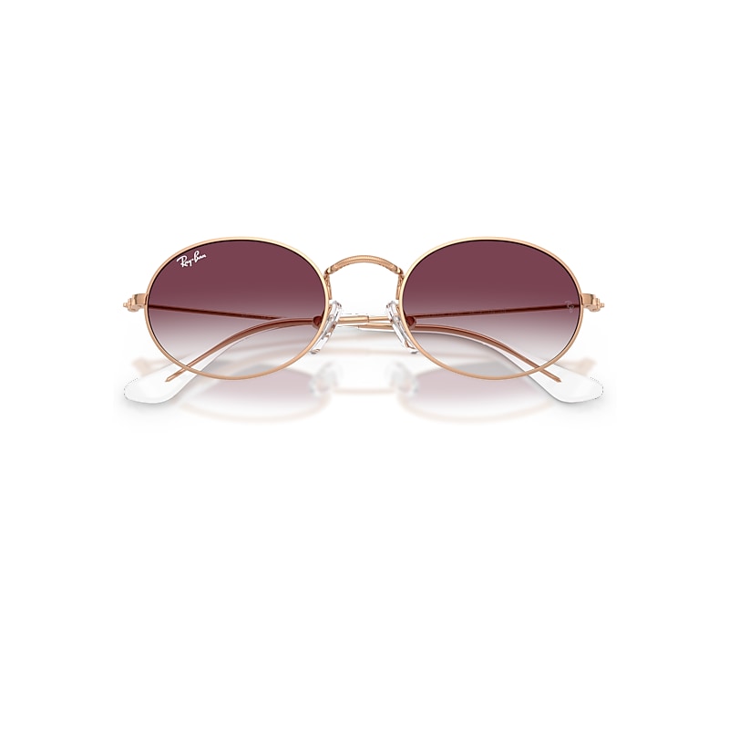 Ray-Ban Oval Kids Sunglasses Rosegold Frame Violet Lenses 46-19