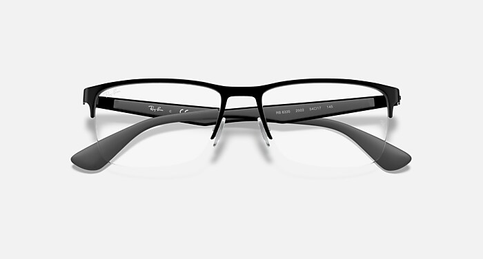 RB6335 OPTICS Polarized Eyeglasses with Black and Clear (58-17