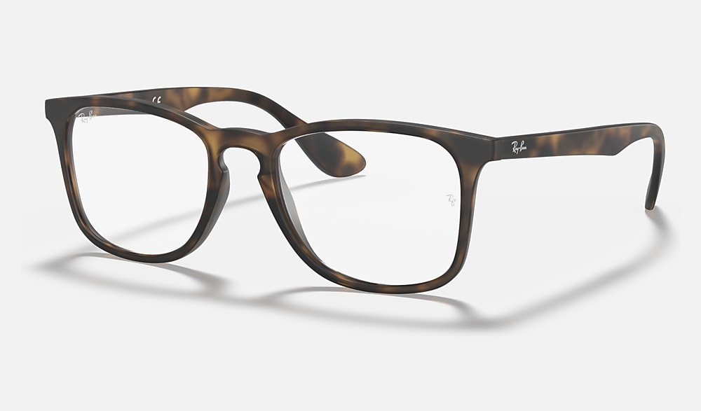 5/21発売国内モデルRay-Ban  クリアレンズ RB7074 OPTICS ポラライズド（偏光） メガネ ハバナ と クリア (52-18