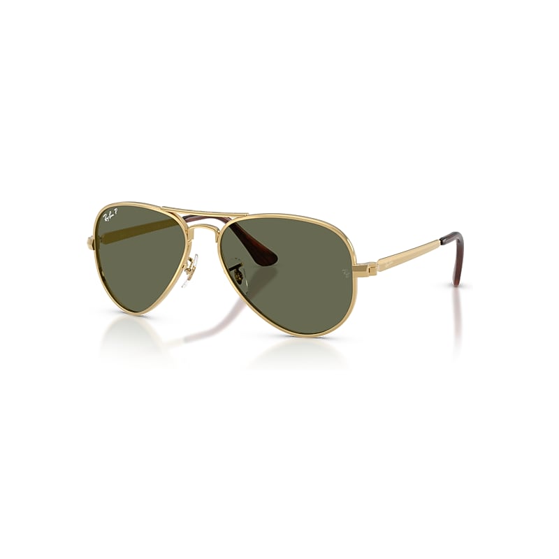 Ray - Ban Unisex Green Ray - Ban Rb3925 Aviator Max 001/58 Sunglasses Metal Gold Pilot Polarized - Image 6