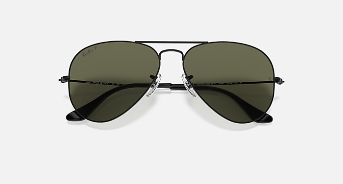 AVIATOR CLASSIC ポラライズド（偏光） サングラス ブラック と G-15