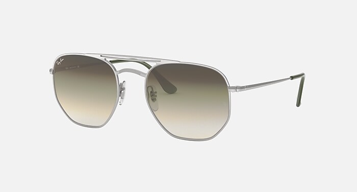 RB3609 Sunglasses in Silver and Green Gradient Mirror - RB3609