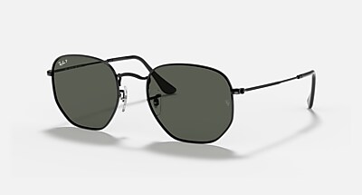 HEXAGONAL FLAT LENSES Sunglasses in Arista Gold and G-15 Green (51