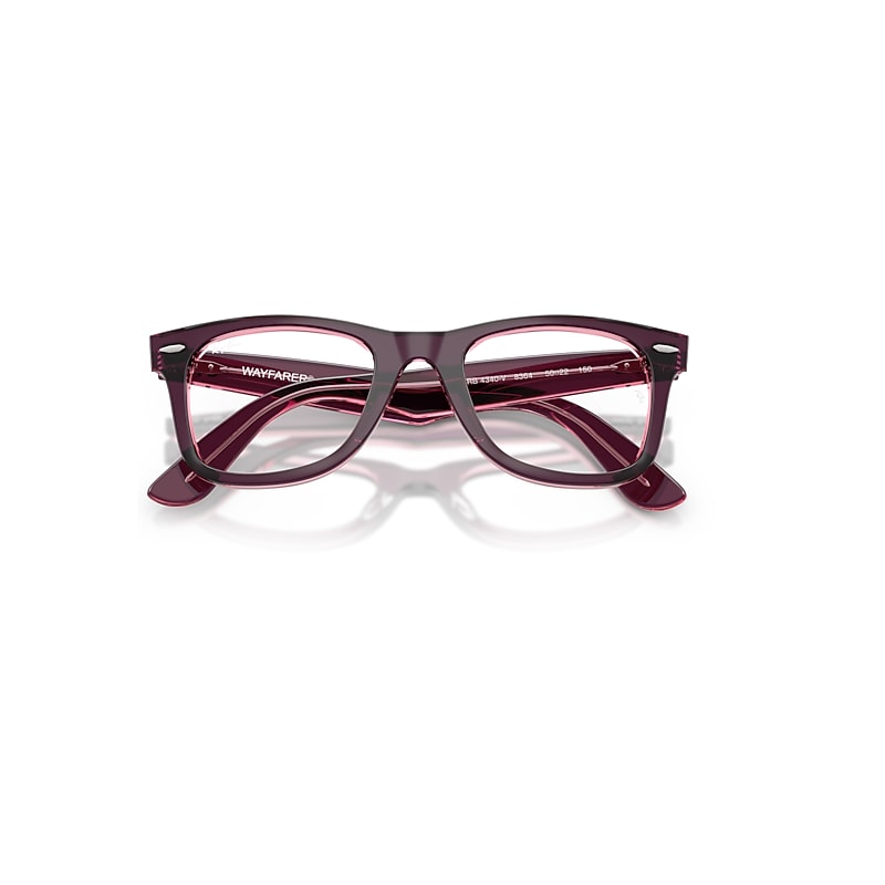 WAYFARER EASE OPTICS Eyeglasses with Violet On Transparent Pink