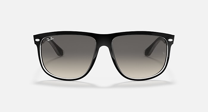 BOYFRIEND Sunglasses in Black On Transparent and Grey Gradient (60