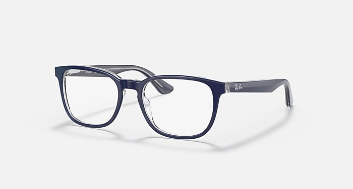 Ray-Ban サングラス W1592 WVBJ RB1592 OPTICS KIDS Polarized Eyeglasses with Blue On Transparent