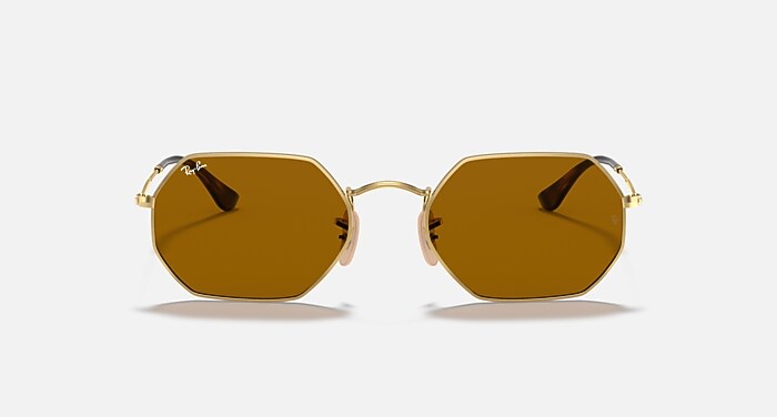 OCTAGONAL CLASSIC Sunglasses in Arista Gold and B-15 Brown (53-21