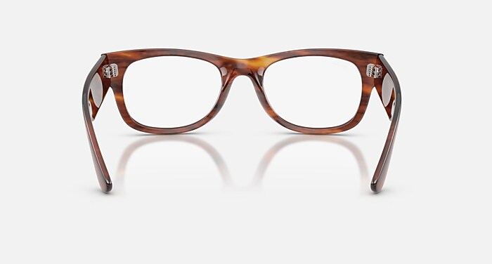 MEGA WAYFARER II OPTICS Eyeglasses with Striped Havana and Clear